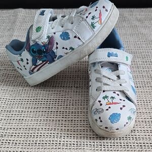 Disney's Stitch No-Tie Shoes (Lilo & Stitch) Kids Sz 12, Elastic Laces